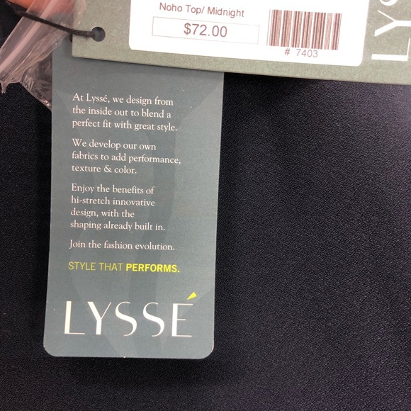 LYSSE $72 NWT Navy twist strap scoop bottom Boho - Picture 5 of 6